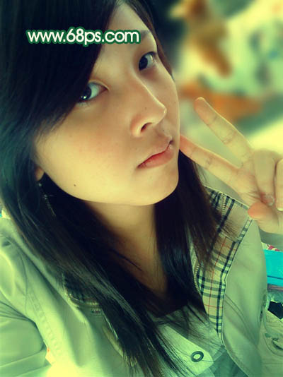 Photoshop 调出人物照片柔和的黄青色