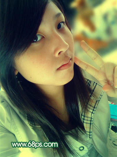 Photoshop 调出人物照片柔和的黄青色