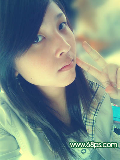 Photoshop 调出人物照片柔和的黄青色