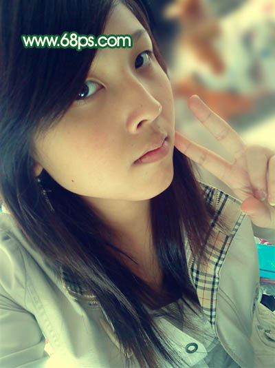 Photoshop 调出人物照片柔和的黄青色