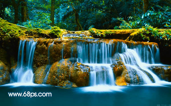 Photoshop 调出风景照片强对比的蓝黄色