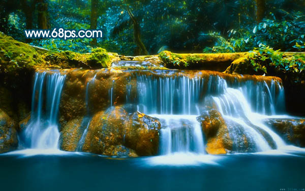 Photoshop 调出风景照片强对比的蓝黄色