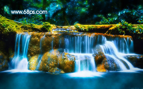 Photoshop 调出风景照片强对比的蓝黄色