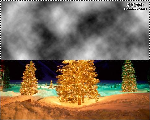 PhotoShop 神奇的天空光线照射下来特效