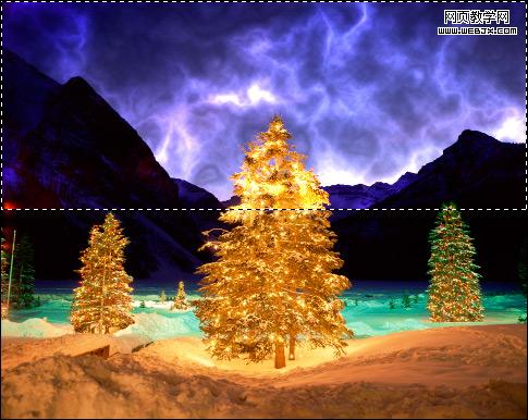 PhotoShop 神奇的天空光线照射下来特效