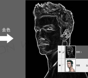 Photoshop将人物头像转成斑斓的火焰轮廓效果