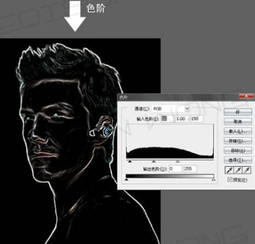 Photoshop将人物头像转成斑斓的火焰轮廓效果