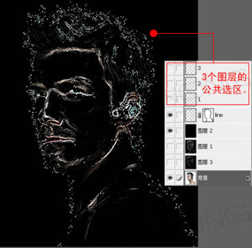 Photoshop将人物头像转成斑斓的火焰轮廓效果