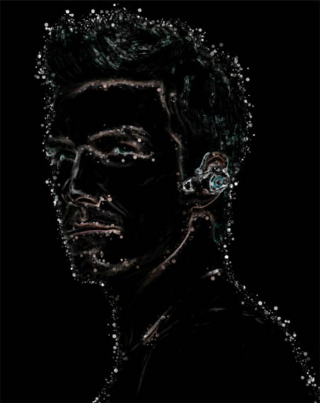 Photoshop将人物头像转成斑斓的火焰轮廓效果