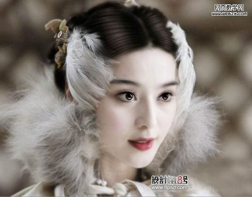 Photoshop 简单把美女头像转手绘效果