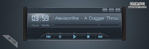 Photoshop 超酷的金属质感播放器