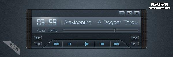 Photoshop 超酷的金属质感播放器