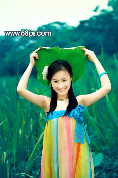 Photoshop 古典的暗黄色外景照片