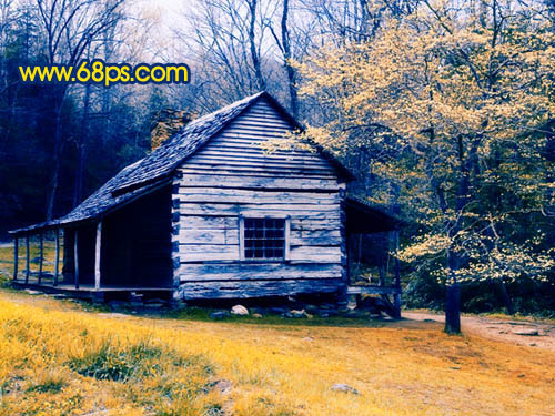 Photoshop 风景照片柔美的橙蓝色