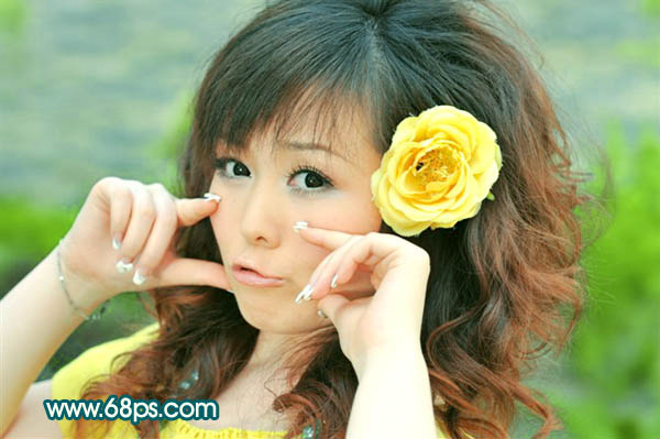 Photoshop 打造甜美的外景人物照片