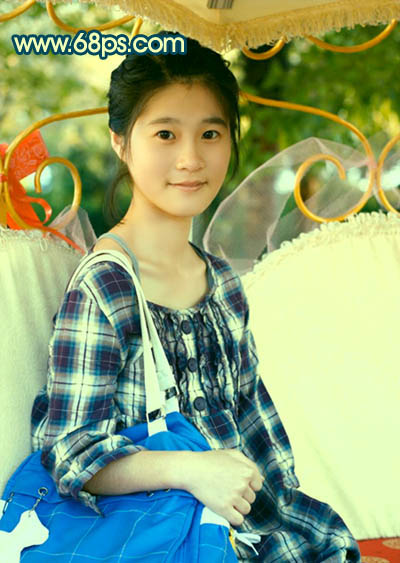 Photoshop 调出外景人物照片明亮的暖色调