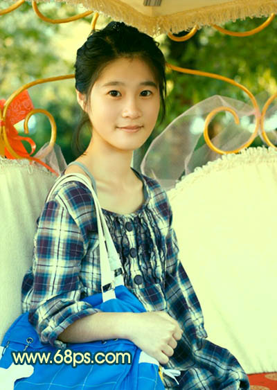 Photoshop 调出外景人物照片明亮的暖色调