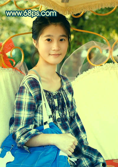 Photoshop 调出外景人物照片明亮的暖色调