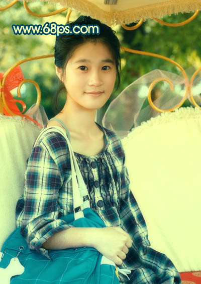 Photoshop 调出外景人物照片明亮的暖色调