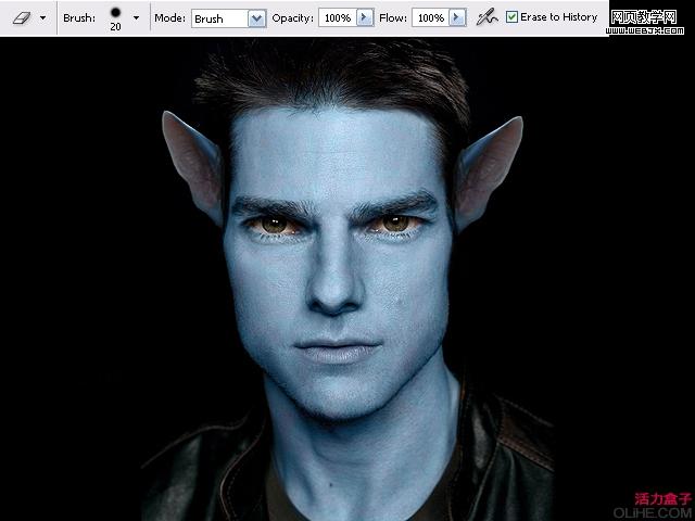 Photoshop 明星图片阿凡达形象实现方法