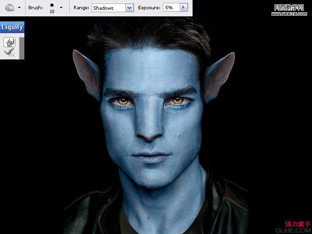 Photoshop 明星图片阿凡达形象实现方法