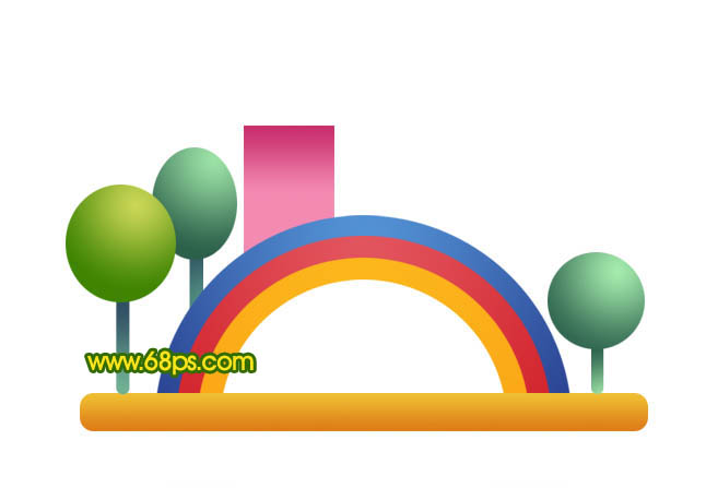 Photoshop 可爱的卡通房子图标