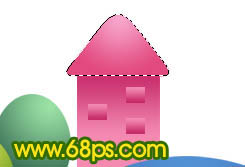 Photoshop 可爱的卡通房子图标