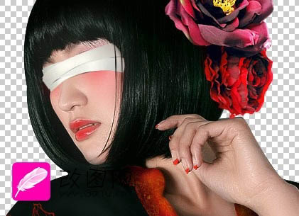 Photoshop 人物照片加上古典水墨背景