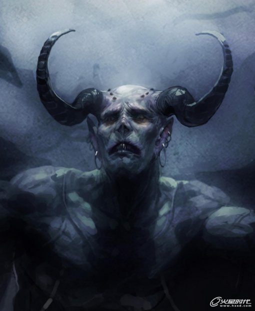 photoshop鼠绘恐怖的魔鬼插画