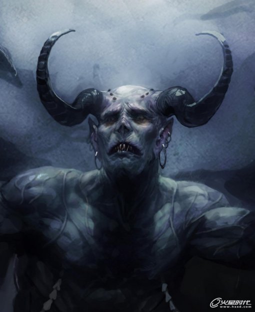 photoshop 鼠绘恐怖的魔鬼插画