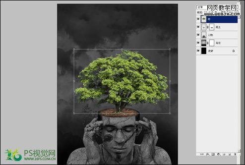 photoshop 精彩合成超强的静思者
