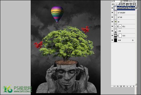 photoshop 精彩合成超强的静思者