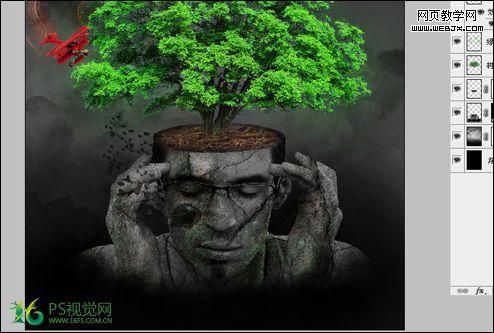 photoshop 精彩合成超强的静思者