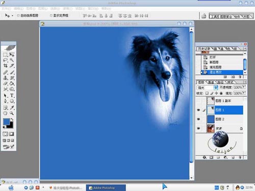 photoshop 利用橡皮及蒙版抠出长毛的小狗