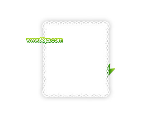 Photoshop 一款非常可爱的花边相框