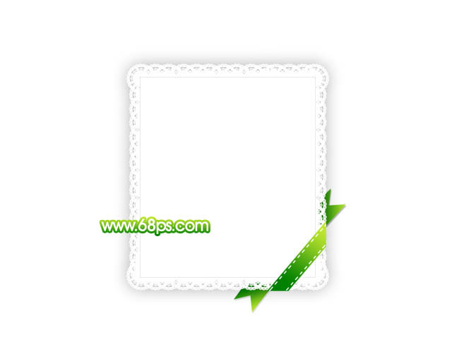 Photoshop 一款非常可爱的花边相框