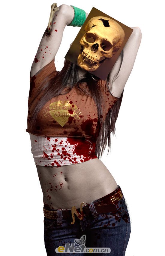 Photoshop 可怕的性感僵尸美女