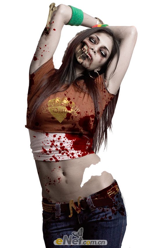 Photoshop 可怕的性感僵尸美女