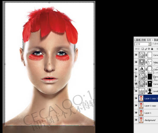 Photoshop 调出模特精细的质感肤色