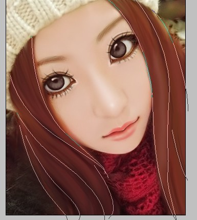 Photoshop 90后女孩照片仿手绘