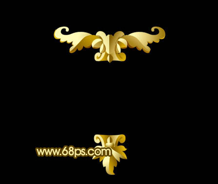 Photoshop 制作的超酷镶花纹的金色立体相框