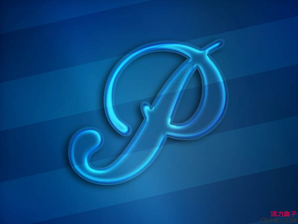 Photoshop实现漂亮的高质感蓝色水晶字