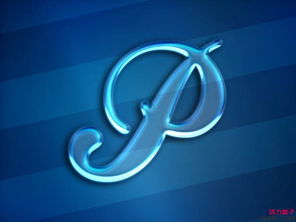 Photoshop实现漂亮的高质感蓝色水晶字