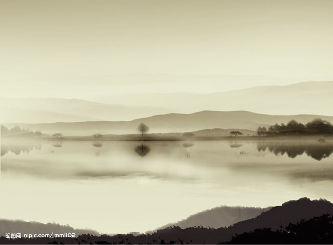 Photoshop 古典的水墨人物签名效果