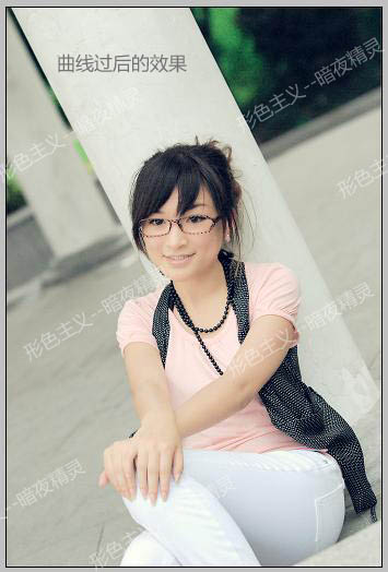 Photoshop 调出外景人物照片朦胧的青绿色