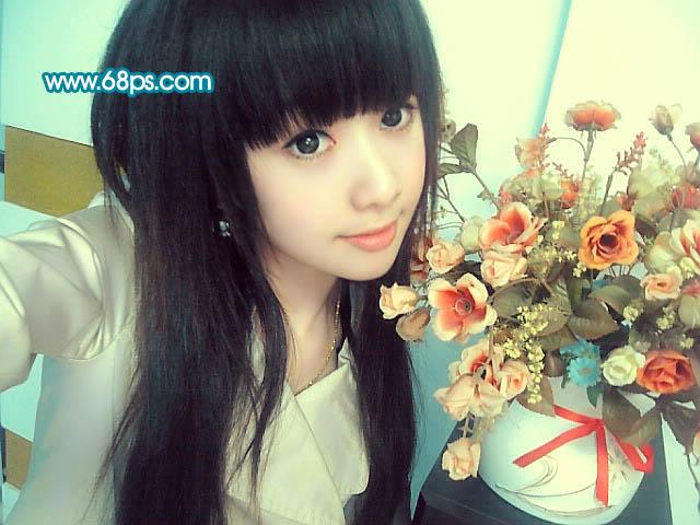 Photoshop 甜美的室内人物照片