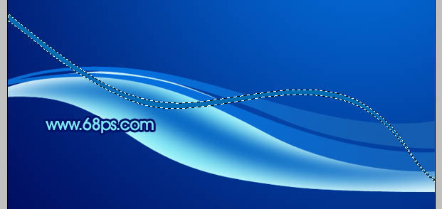 Photoshop 一张梦幻蓝色曲线壁纸制作方法
