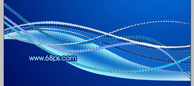 Photoshop 一张梦幻蓝色曲线壁纸制作方法