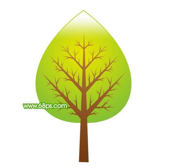Photoshop卡通水晶树制作方法