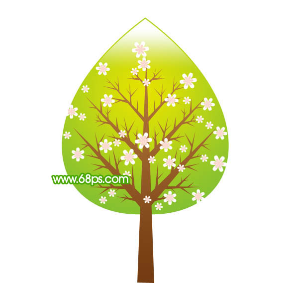 Photoshop卡通水晶树制作方法